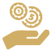hand holding coins icon