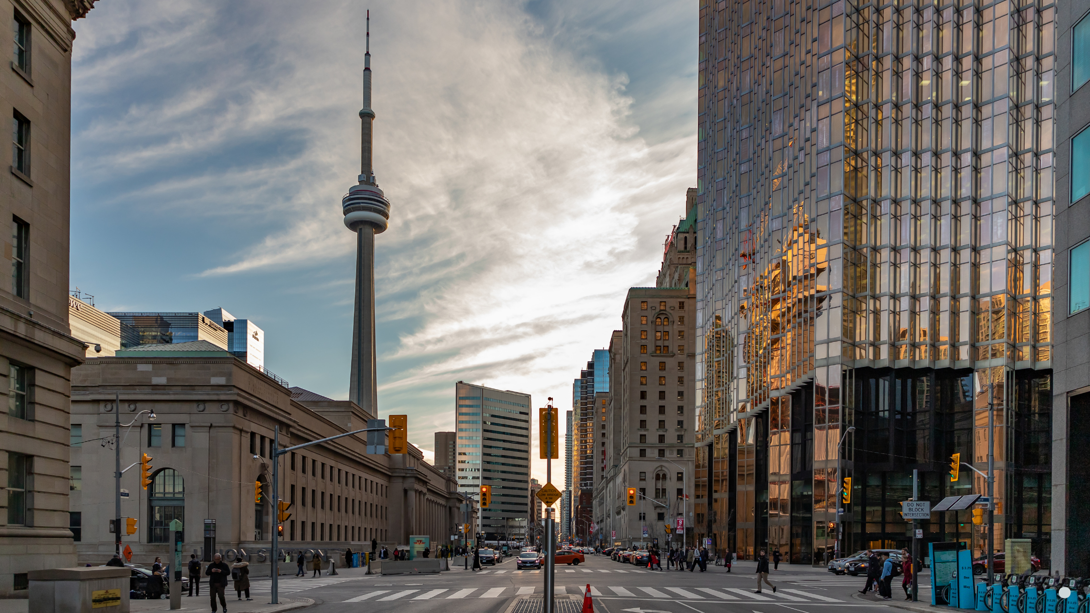 City view of Toronto Canadian business district